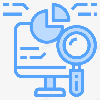 数据分析矢量图数据分析数字营销199蓝色图标