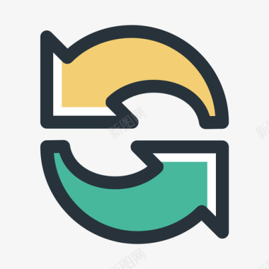 色块撒花色块－刷新图标