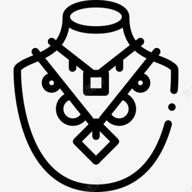 珠宝财神项链珠宝28直线型图标