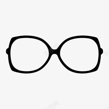 眼镜蝴蝶眼镜镜框图标