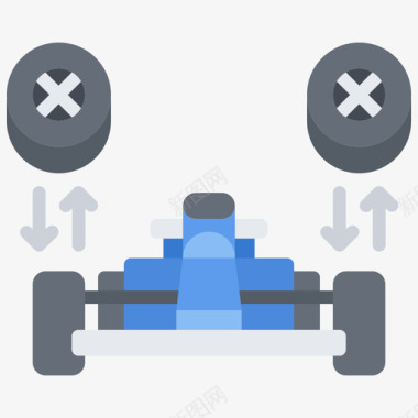 赛车运动停车场赛车运动15平车图标