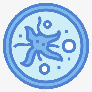 癌细胞病毒173蓝色图标