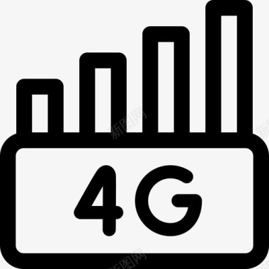 4G流量4g直播4线性图标