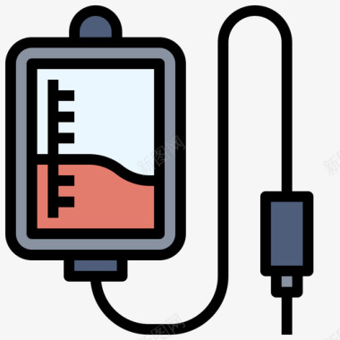 盐水对虾静脉滴注生理盐水慈善92线性颜色图标