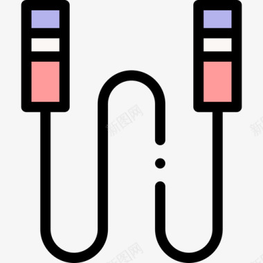 按摩器材跳绳运动器材36线颜色图标
