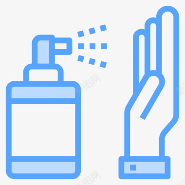 宣传海报设计清洁喷雾洗手液3蓝色图标