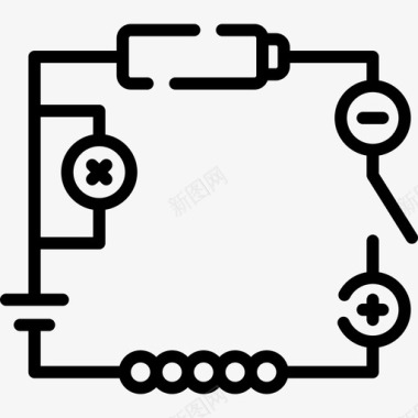 物理原子电路物理30线性图标