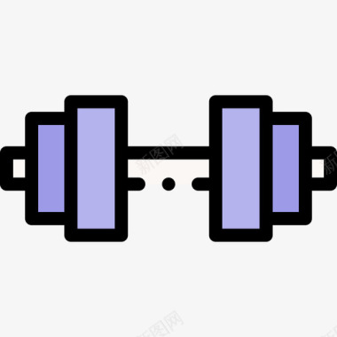 运动种类标志重量运动装备36线性颜色图标