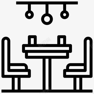 花瓶桌咖啡桌办公家具9件直线型图标