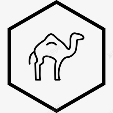 阿拉伯式祭品骆驼斋月图标