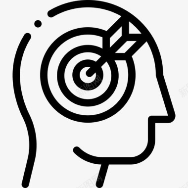 人脑图片目标人脑52线性图标