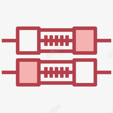 红色肾脏保险丝电子元件4红色图标