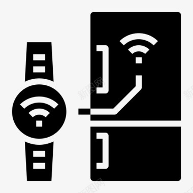 物联网名片智能手表物联网79填充图标