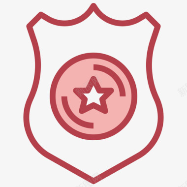 红色小图标警徽警徽54红色图标