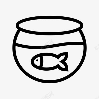 鱼缸里的鱼鱼粮鱼市图标