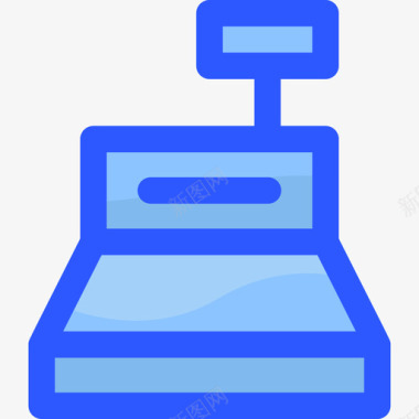 商务蓝色画册收银机电子商务181蓝色图标
