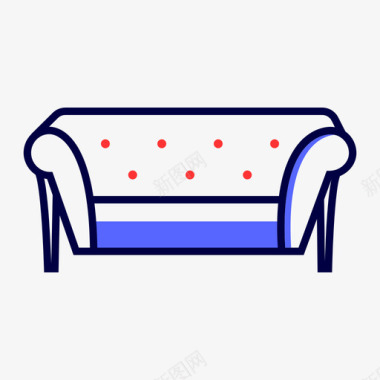欧式简约沙发图标