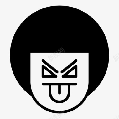 脸皮男孩愤怒厚脸皮图标