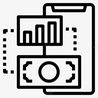 51快乐51分析财务51线性图标