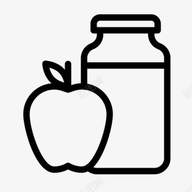 食品罐苹果罐食品健康图标