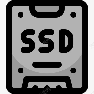 ssdSsd磁盘计算机硬件40线性彩色图标