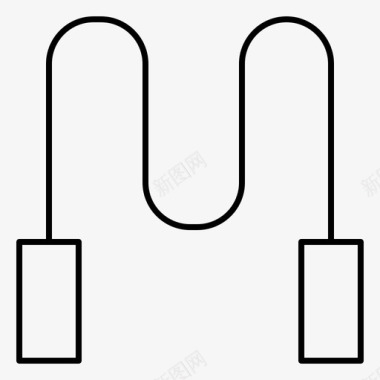 跳绳天鹅绳子跳绳运动图标