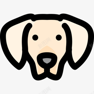 狗狗矢量狗狗品种3线性颜色图标