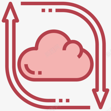 红色的标志同步网络技术17红色图标