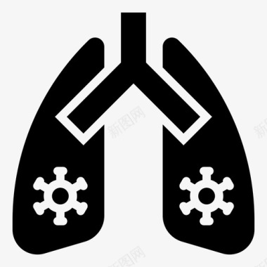 肺状况肺病毒传播105填充图标