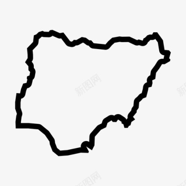 非洲拼图地图尼日利亚地图非洲拉各斯图标