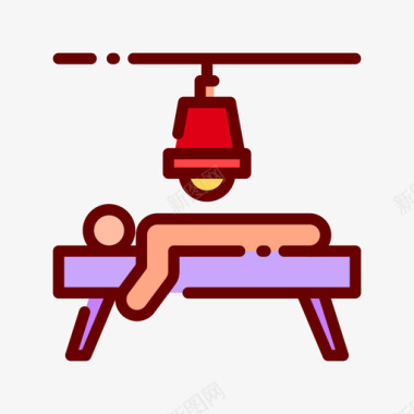 水疗理疗理疗师理疗27线性颜色图标
