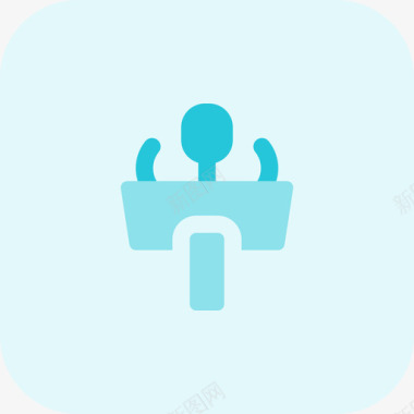 讲台讲台办公室演示tritone图标