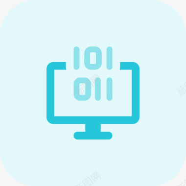 二进制代码网络应用程序编程tritone图标