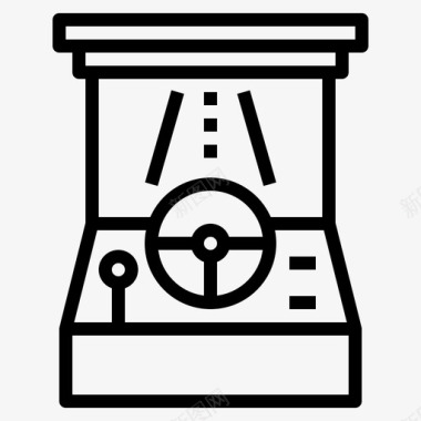 赛车模型赛车游戏游戏控制器13线性图标