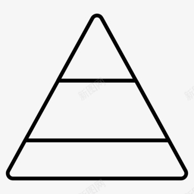 层次结构图三角形分析图标