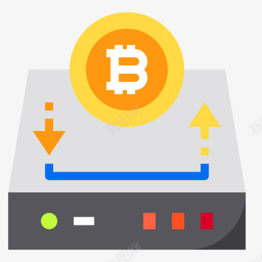 硬盘硬盘比特币152扁平图标