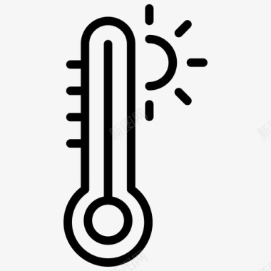 注意高温温度高温温度计图标