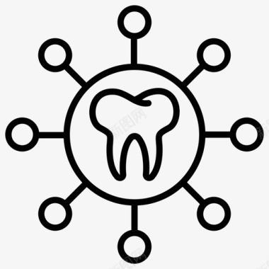小牙齿网络牙科牙医图标