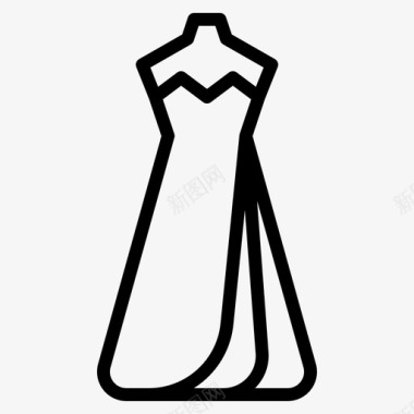 新娘新娘礼服婚礼262轮廓图标