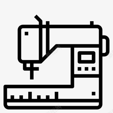 木质缝纫机缝纫机裁缝2直线图标