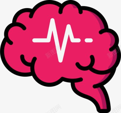 仁义礼智信学大脑神经学1线性颜色图标