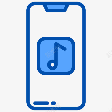 青桔音乐应用logo图标应用程序音乐应用程序3蓝色图标
