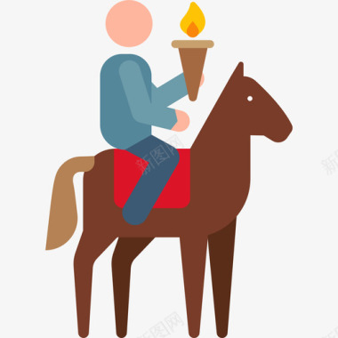 骑士中世纪82彩色图标