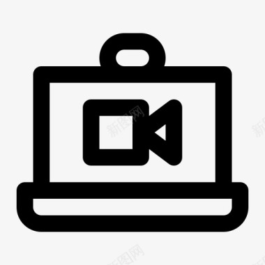 金融视频监控笔记本电脑视频图标