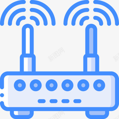 蓝色软件图标路由器无线2蓝色图标