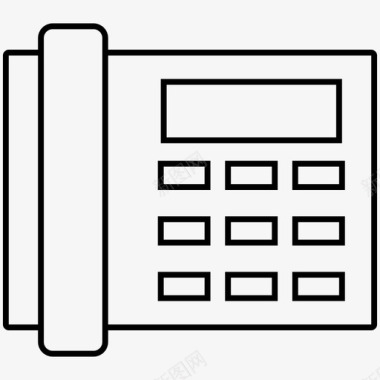 接收器电话通讯传真图标