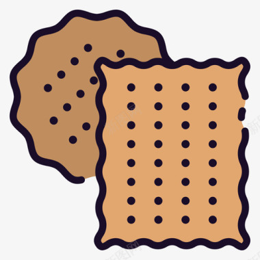 营养桃酥饼干饼干营养24原色图标