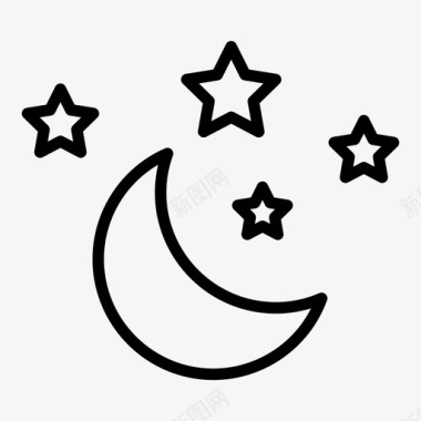 月亮孩子夜晚图标