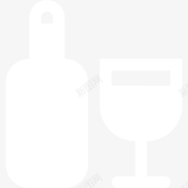酒水饮料-白色图标