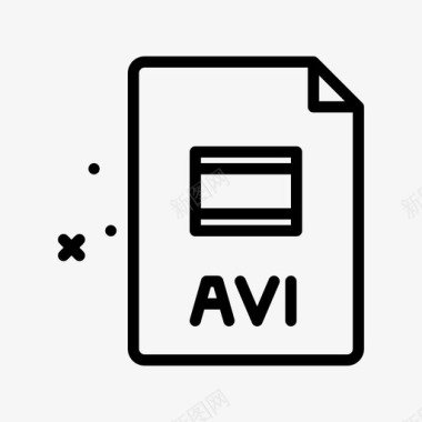 企业照片视频Avi照片视频线性图标